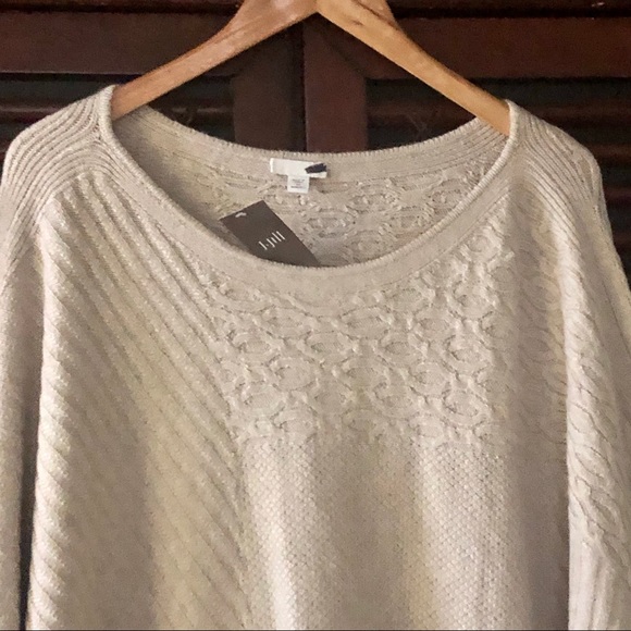 NWT 4X J.Jill Oatmeal Sweater Tunic Mixed Knit 3X - Picture 4 of 7